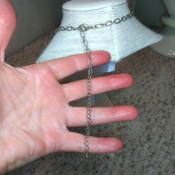 Boho/Western Faux Turquoise & Silver Statement Necklace - Picture 4 of 7